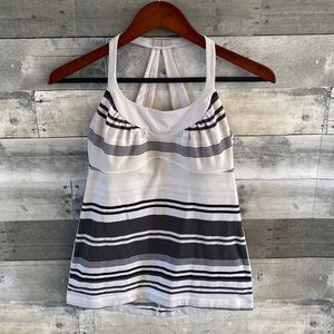 LULULEMON SCOOP ME UP TANK II GROOVY STRIPE NIMBUS/WHITE WOMEN’S  2
